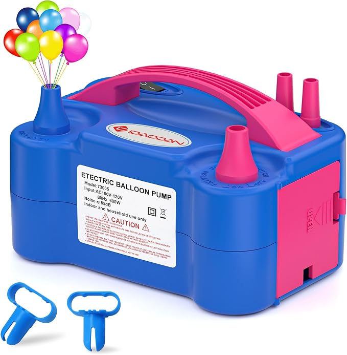IDAODAN Electric Balloon Pump – Portable Balloon Air Pump Electric Inflator by IDAODANBalloonArchStandDecorations