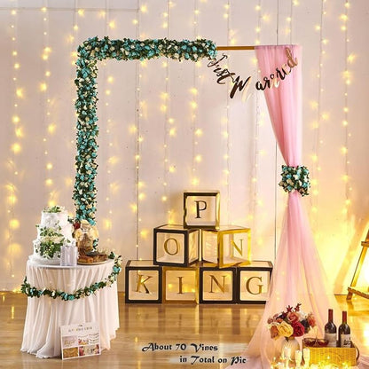 Artificial Flower Garland 8pcs 8.2ft Floral Rose Vine Decor, Hanging Faux Roses - Image 4