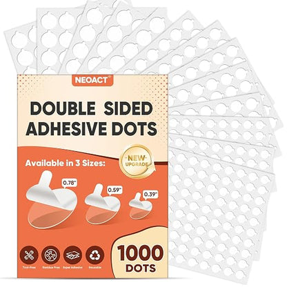 1000 Pcs Double Sided Sticky Dot by NEOACT