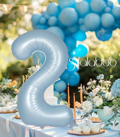40 Inch Light Blue Number 2 Balloon 0-9 Big Helium Balloons | Large Giant - Image 7