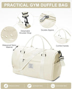 Gym Bag Womens,Travel Duffel Carry on Bag Sport Tote Bag Weekend Overnight Bag