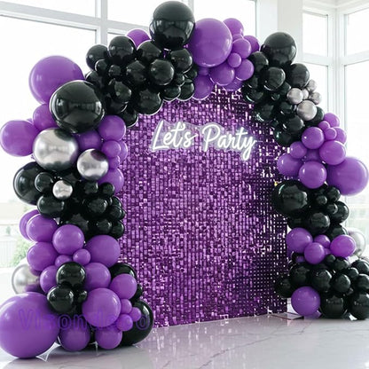 Black and Purple Balloons by BalloonExpert