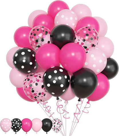 Amandir 153pcs Pink Black Balloon Garland Arch Kit Different Sizes | 18 12 10 5 - Image 3