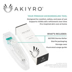 Derma Roller 0.30mm - Microneedle Roller with Storage Case - 192 Micro Needling Dermal Tool for Face, Beard, Scalp & Body - At Home Microneedling Skin Care for Women & Men (Green)