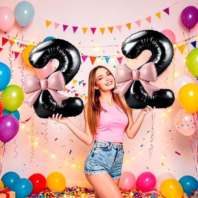 40 Inch Black Number 2 Balloon - Image 4
