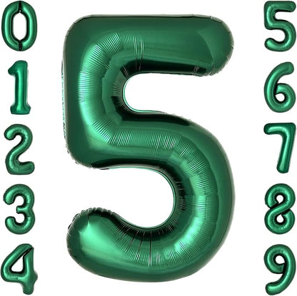 Dark Green Number 5 Balloons Large Emerald Green Number Balloons 40 Inch Jungle by cocodino