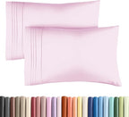 Queen Pillow Cases Set of 2 - Ultra Soft Hotel Quality Pillowcase Covers - Comfy, Cozy & Wrinkle Free - Shrinkage, Stain and Fade Resistant - Machine Washable Pillow Protectors - 2 Piece Set - Pink
