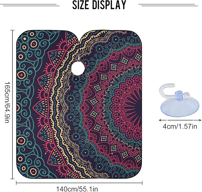 ALAZA Tribal Mandala Barber Cape for Men Women, Waterproof Haircut Apron Beard Shaving Bib Hair Cutting Cloth 55 x 65 Inch