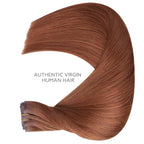 WENNALIFE Seamless Clip In Hair Extensions Human Hair, 16 Inch 130g 7pcs Dark Auburn Copper Real Hair Extensions Clip in Human Hair Invisible PU Skin Weft Natural Remy Human Hair Extensions