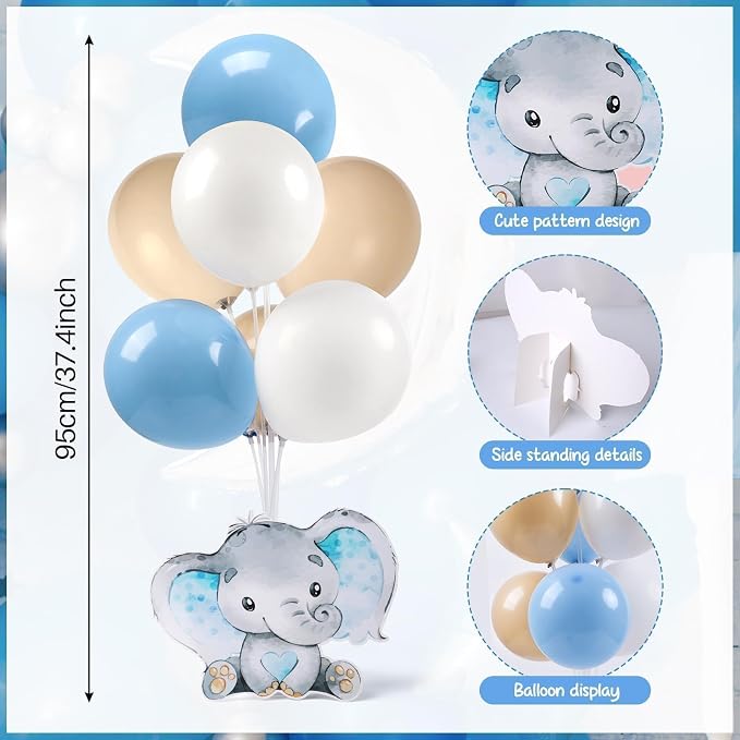 6 Sets Balloon Stand Kit for Table Elephant Baby Shower Tables Centerpiece - Image 3