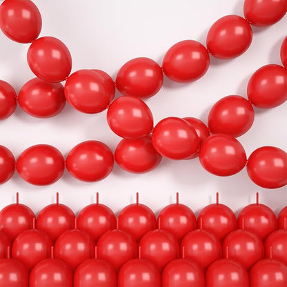 Red Linking Balloons by Hapmori