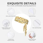 Men's Women Lovely Sports Sweatband Hair Decor for Sports Athletic Spa, Elastic Multipurpose Honey Bees Cute Gnome Sunflower Floral Head Ribbon Headwear