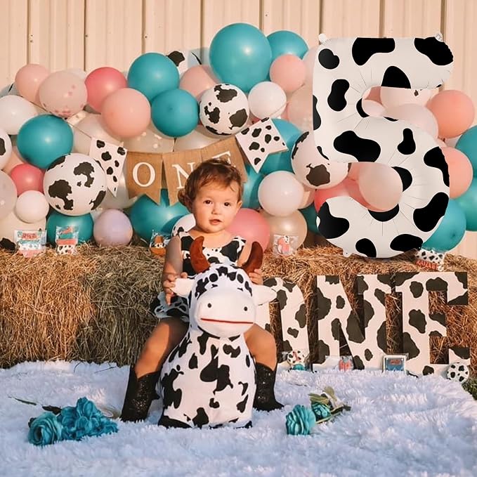 40 Inch Cow Print Balloon, Number 5 balloons Cow Balloons - Image 6