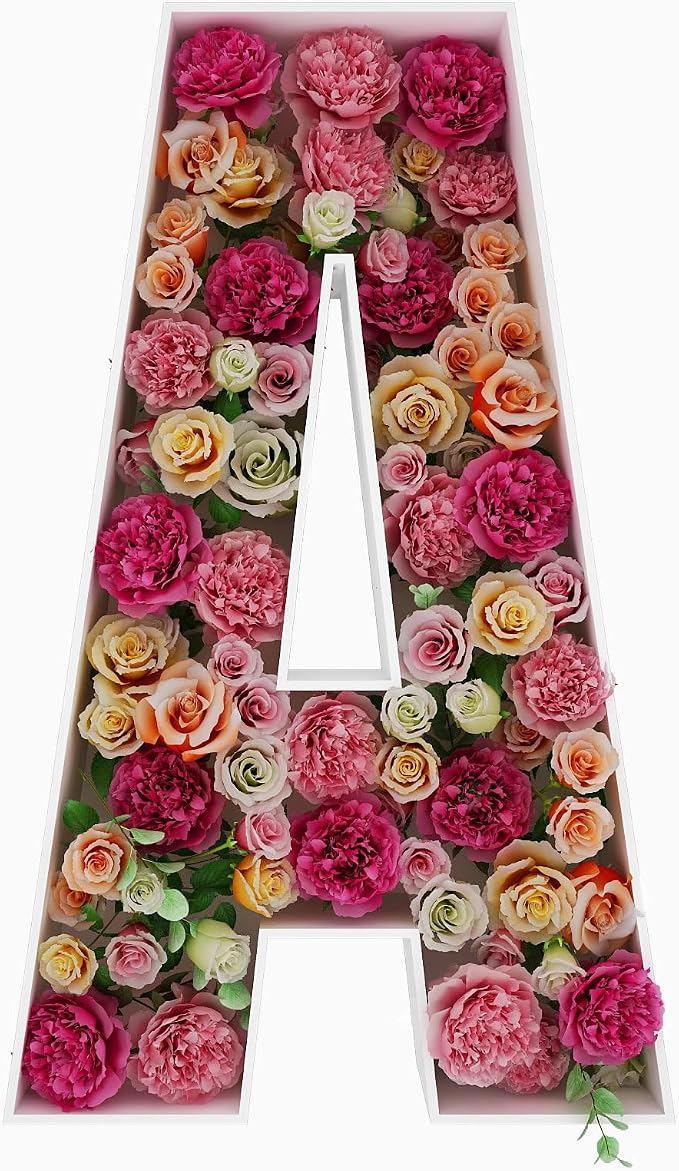2FT Letter A Mosaic Balloon Frame Letter DIY Fillable Letters Kit by JW+Passion+-+Premium+Quality%2C+Made+With+Passion
