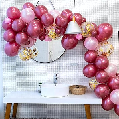 Burgundy Rose Gold Balloon - Image 7