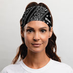 Suddora Paisley Print Bandana Headband, Multi-sport Boho Style Bandana, Non-slip Fabric, Unisex Head Accessory for Bikers