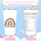 Keluna Social Worker Gifts for Women - Thank You Appreciation Gifts for Social Worker, Keychain Makeup Bag Tumber Mug Set