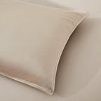 Luxury Bamboo Market | King Envelope Pillowcase Set | 100% Viscose Made from Bamboo | Organically Grown | Ultra Soft | Cooling | 2pcs [Dune]