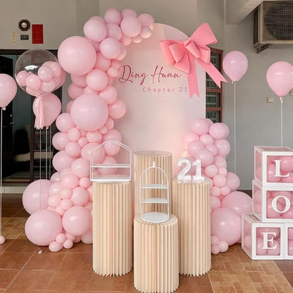 Voircoloria 130pcs Light Pink Balloons Garland Arch Kit, 18 12 10 5 Inch | - Image 4