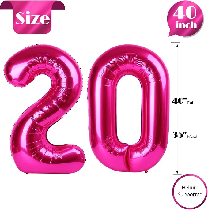 Hot Pink 20 Balloon - Image 5