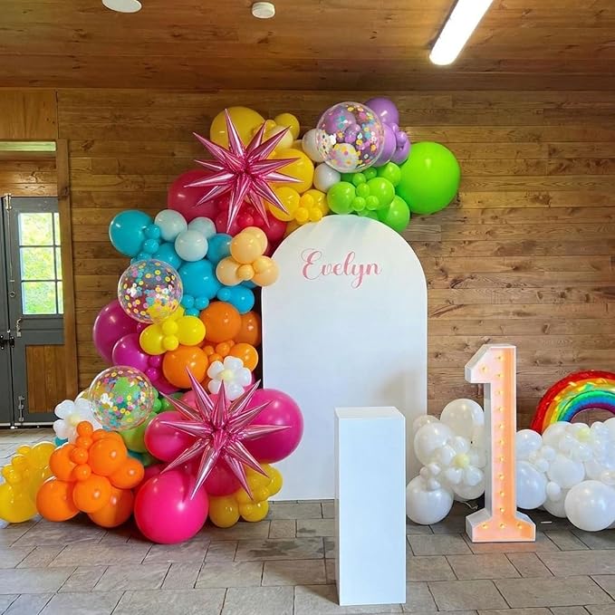 Rainbow Colorful Balloons Arch Kit - Image 7