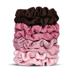 Ultra-Petite Satin Scrunchies for Women – 8PCS Blush Small Hair Ties – Soft Silk-Like Mini Hair Bands, No Crease, Frizz-Free, Gentle on Hair, Perfect for Daily Wear & Sleep