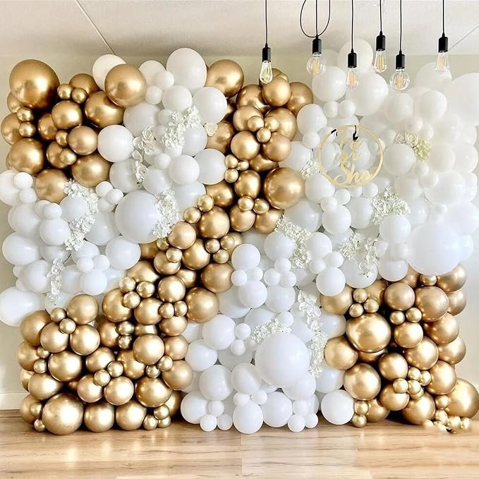 412pcs Metallic Gold Balloon Garland Arch Kit 18 12 10 5 Inch Different Sizes - Image 6
