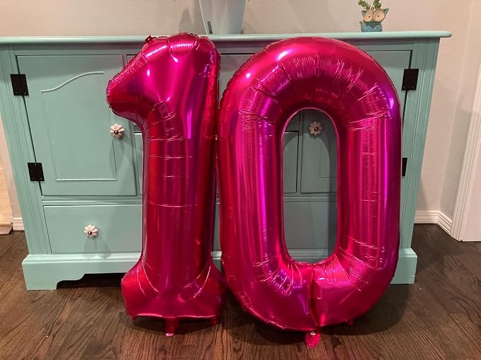 1 Balloon Number 40 Inch Hot Pink Balloons - Image 2