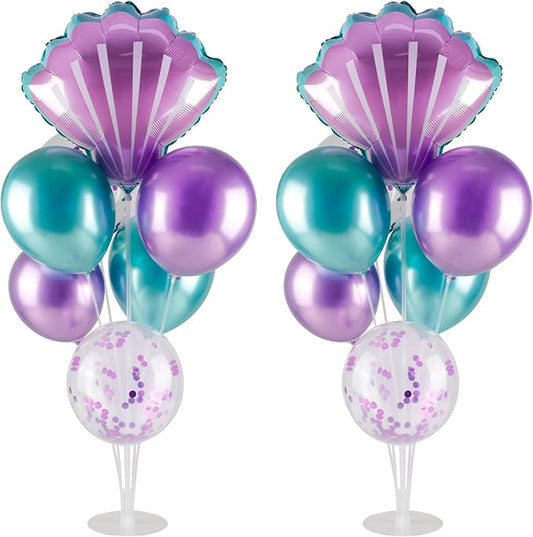 Mermaid Table Centerpiece Balloons Stand Kit, Beach Mermaid Theme Sea Theme by FellibayDirect