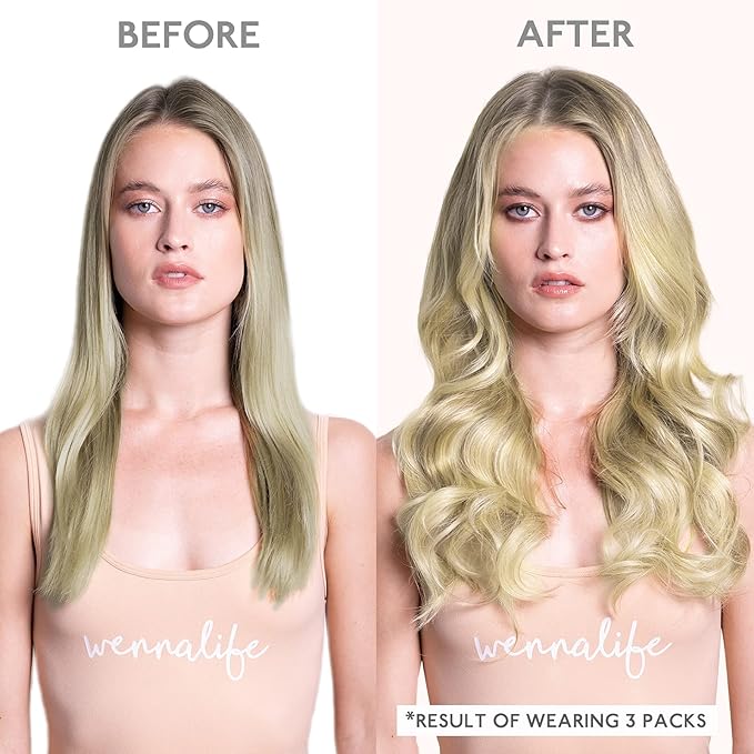WENNALIFE Tape in Hair Extensions Human Hair, 20pcs 16 inch 50g Ash Blonde to Golden Blonde and Platinum Blonde Remy Tape Hair Extensions Real Human Hair Tape Extensions Coloured Hair Extensions