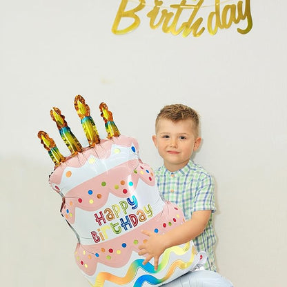 35" Pink Self-Standing Happy Birthday Mylar Balloons 2pk | birthday cake balloon - Image 5