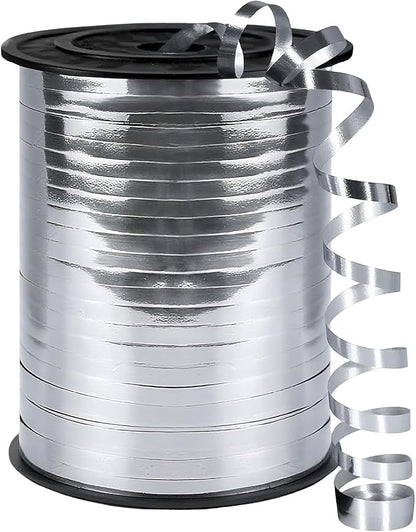 500 Yards Curling Ribbon, 1/5 Inch Shiny Silver Ribbon, Balloon String by Unknown