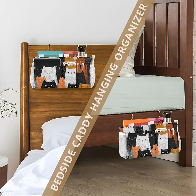 Bedside Caddy Hanging Bunk Bed Caddy Bed Organizer Hanging Pocket - Image 7