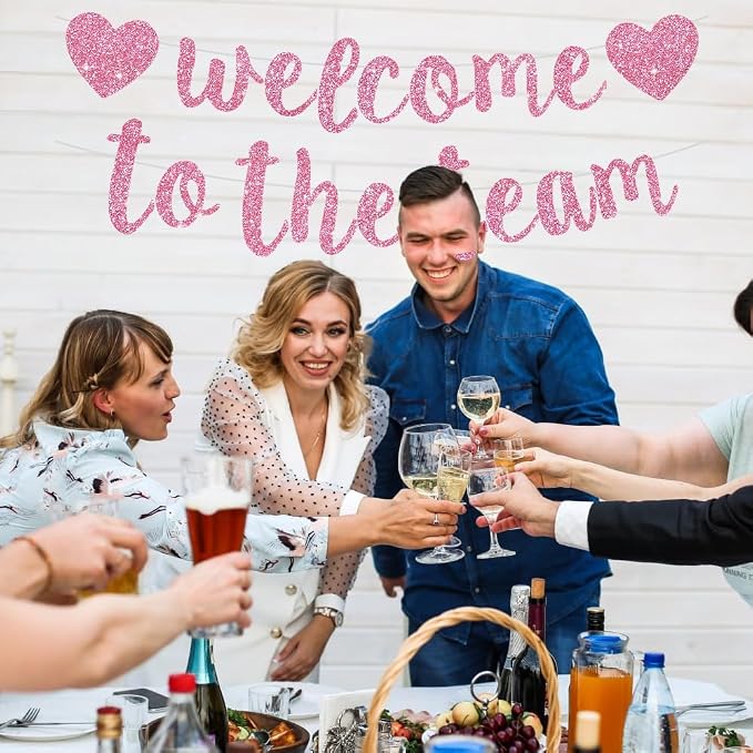 BEISHIDA Welcome to The Team Banner, NO DIY, Office Party Decorations - Image 4