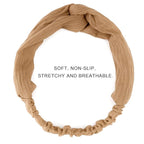 Elastic Knotted Headbands for Women Cloth Head Hair Bands for Women's Hair Non Slip Boho Wrap Twisted Hair Accessories