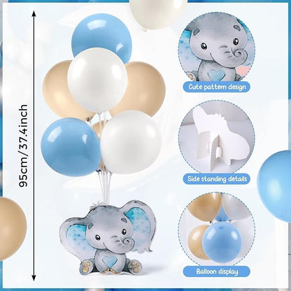 12 Sets Elephant Baby Shower Balloon Stand Kit - Image 3