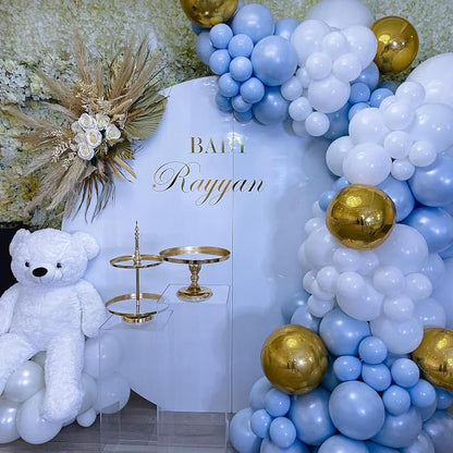 Blue and White Balloon Arch Kit, ADOINBY 140Pcs Pastel Light Blue and White - Image 6