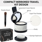 2 Pack Hairline Powder for Women and Men, Used to Root Touch Up Hair Color, Thinning and Gray Hair Coverage and Bald Spots Coverage, White