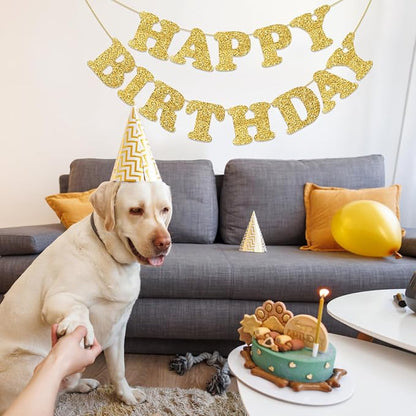 Gold Happy Birthday Banner Birthday Party Decorations Happy Birthday Banner - Image 8