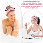 Jowmoy Rose Red Frog Eye Elastic Headband - Versatile for Spa, Skincare, Makeup, Face Wash, Fun Gift for Women (1 Pack)