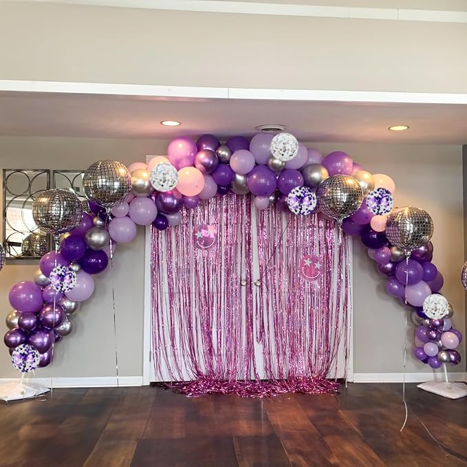 Purple Balloons Set 60 Pcs Dark Purple and Silver Balloons 12 Inch Royal Purple - Image 6