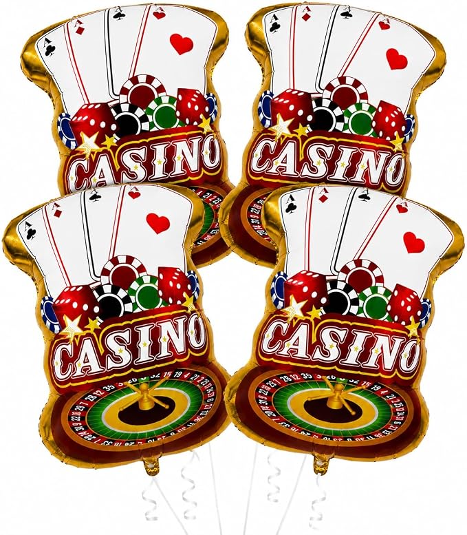32 Inch Casino Balloon, Casino Night Birthday Decorations, Casino Night by Lcoor