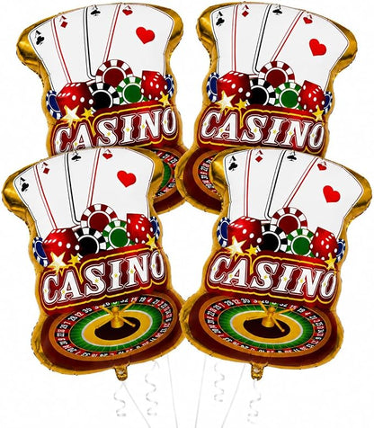 32 Inch Casino Balloon, Casino Night Birthday Decorations, Casino Night by Lcoor
