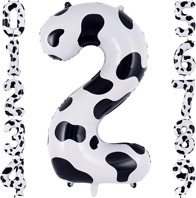 40" Cow Print Foil Number 2 Balloon by TNCDJKPA