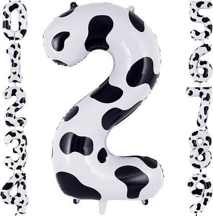 40" Cow Print Foil Number 2 Balloon by TNCDJKPA