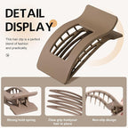 8 Pack French Flat Hair Clips for Women – Large Matte No-Slip Claw clips for Thick & Thin Hair, Strong Hold Styling Barrettes Accessories (Neutral)