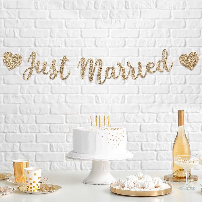 Pre-Strung Just Married Banner - Image 7