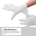 Disposable Gloves Large, Nitrile and Vinyl Blend Material Gloves, Latex Free 4 Mil 1000 Pc Food Grade Glove for Cleaning, Food Prep,Hair Dye,Tattoo, White