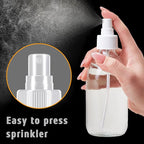 Tecohouse 2 Pack Glass Spray Bottles, 250ml Small Glass Bottles for Cleaning Solutions, Spray Bottles for Essential Oils, Plants, with Durable Nozzle, Labels, Funnel - Clear
