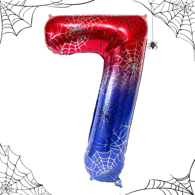 40 Inch Spider Number 7 Foil Balloons by TNCDJKPA